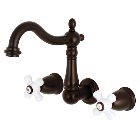 Heritage KS1255PX 8-Inch Center Wall Mount Bathroom Faucet KS1255PX